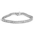 IGI Certified 14K White Gold 10.0 Cttw Emerald Cut Lab Grown Diamond Tennis Bracelet  DestGlow