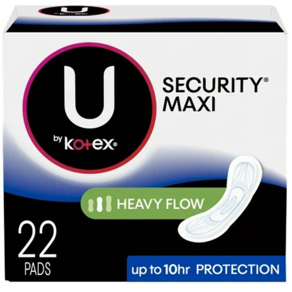 U by Kotex Maxi Long Pads without Wings (22 units) by Farmacias Savia