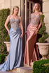 Ladivine KV1135 Strapless Sweetheart Bead and Crystal Satin Evening Gown by DiscountDressShop