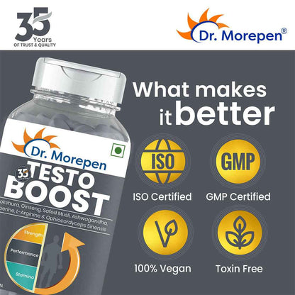 Dr. Morepen Testo Boost For Men | Increases Energy Stamina &amp; Muscle Growth