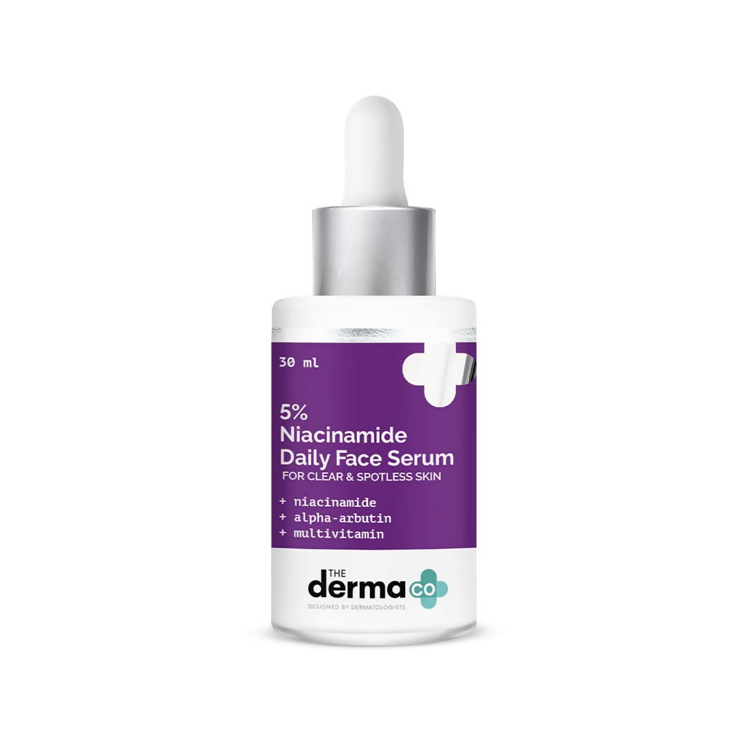 The Derma Co 5% Niacinamide Daily Face Serum With Alpha Arbutin &amp; Multivitamin for Clear &amp; Spotless Skin