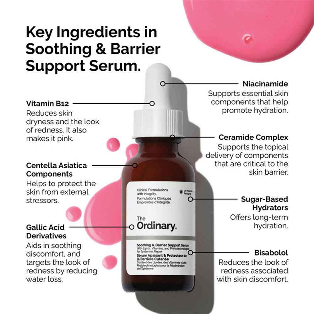 The Ordinary Soothing &amp; Barrier Support Pink Serum