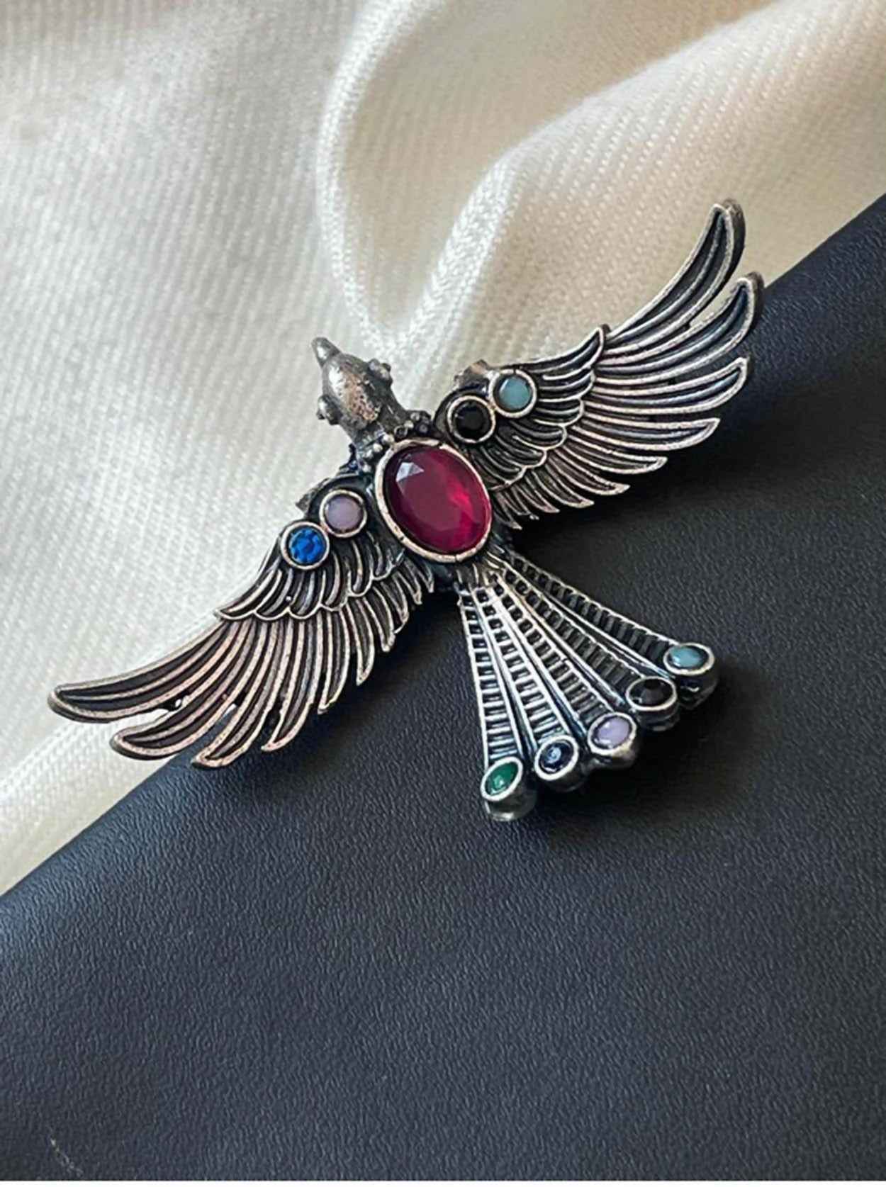 Joban Fashion Oxidized Eagle Shape Ring