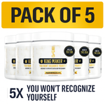 King Maker Pack of 5, 13-in-1 Anabolic Supplement for Men to Increase Stamina, Lean Muscle Growth & Recovery, N.O. Booster with Tongkat Ali (LJ100), 120 Capsules - accessories