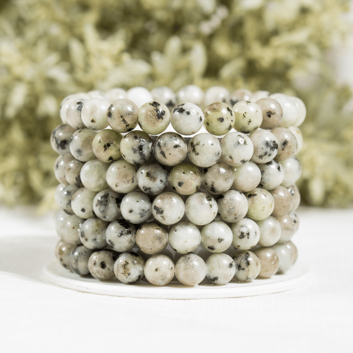 Kiwi Jasper Bracelet (Peace Of Mind and Communicataion)  DestGlow