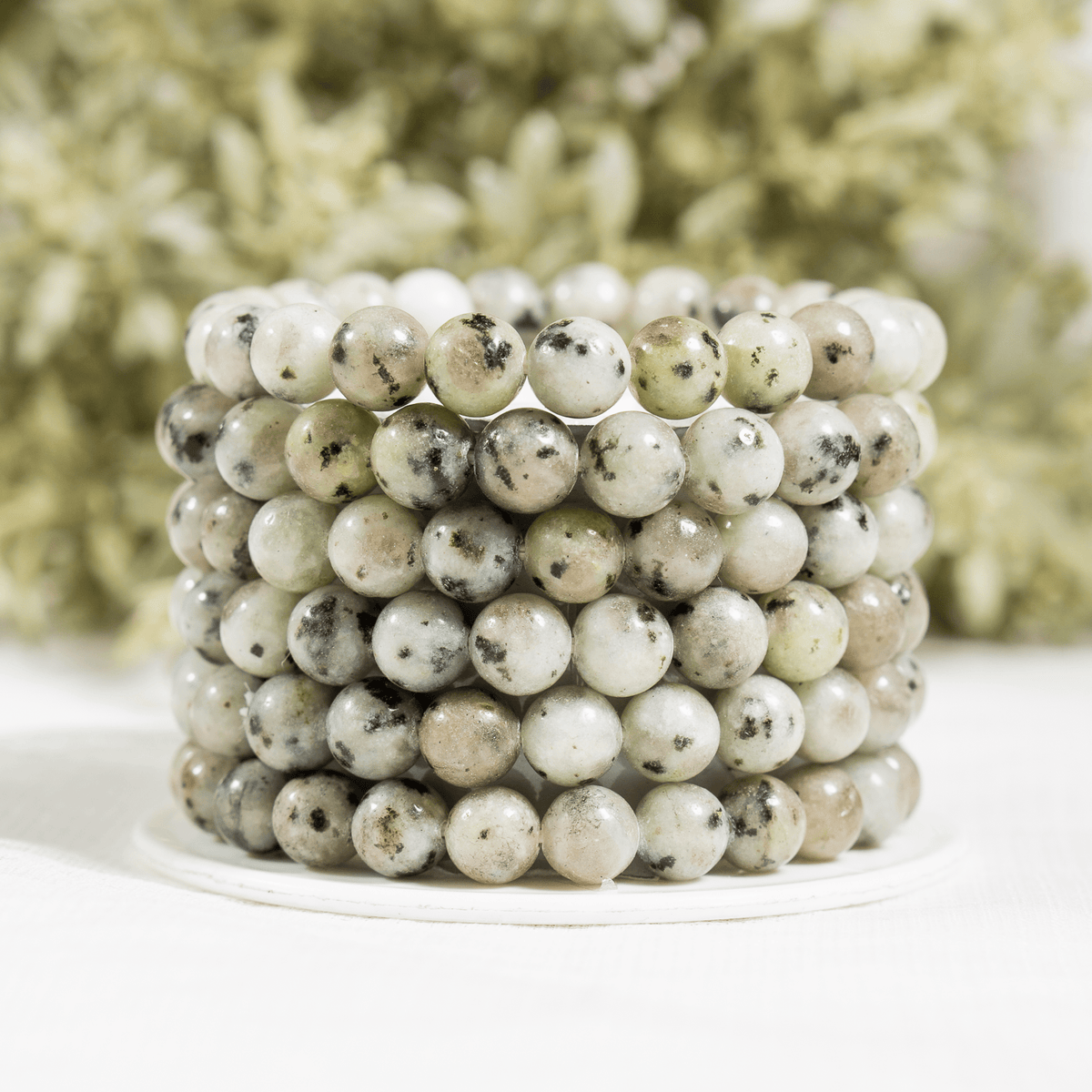 Kiwi Jasper Bracelet (Peace Of Mind and Communicataion)  DestGlow