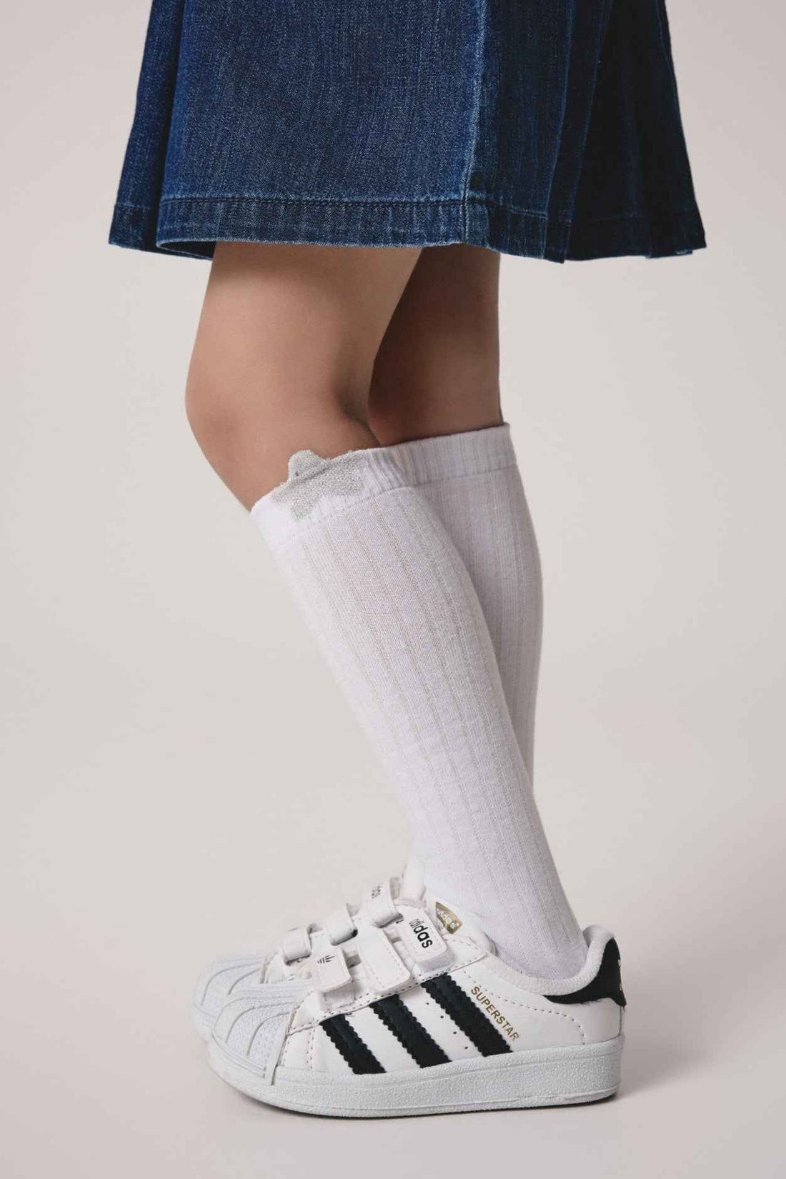 Conte-Kids Cotton Knee-Highs Tip-Top 047 - Shimmering Picot