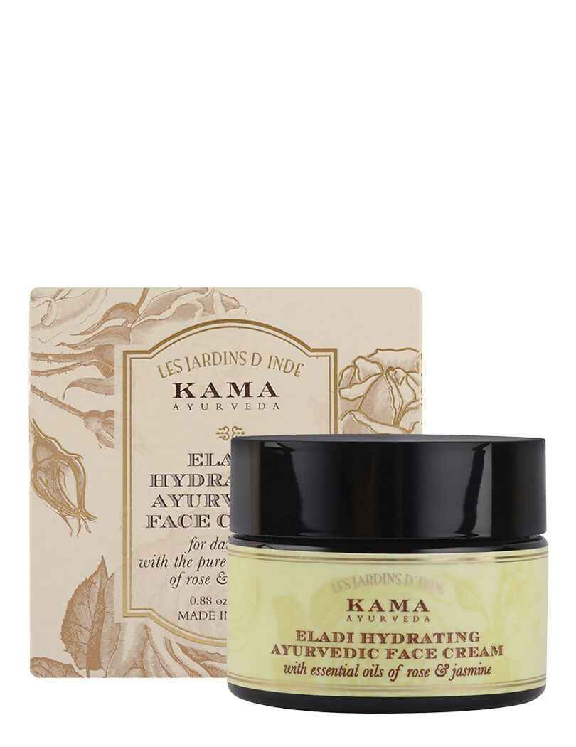 Kama Ayurveda Hydrating Summer Skin Combo - Rose Water, Rose &amp; Jasmine Cleanser &amp; Eladi Face Cream