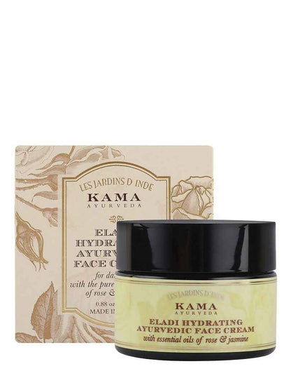Kama Ayurveda Hydrating Summer Skin Combo - Rose Water, Rose &amp; Jasmine Cleanser &amp; Eladi Face Cream