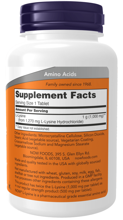 L-Lysine 1000mg by Country Life Natural Foods