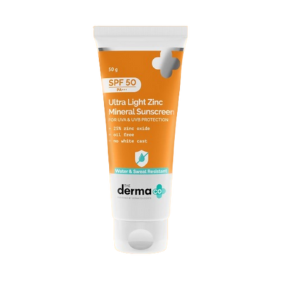 The Derma Co Ultra Light Zinc Mineral Sunscreen with SPF 50
