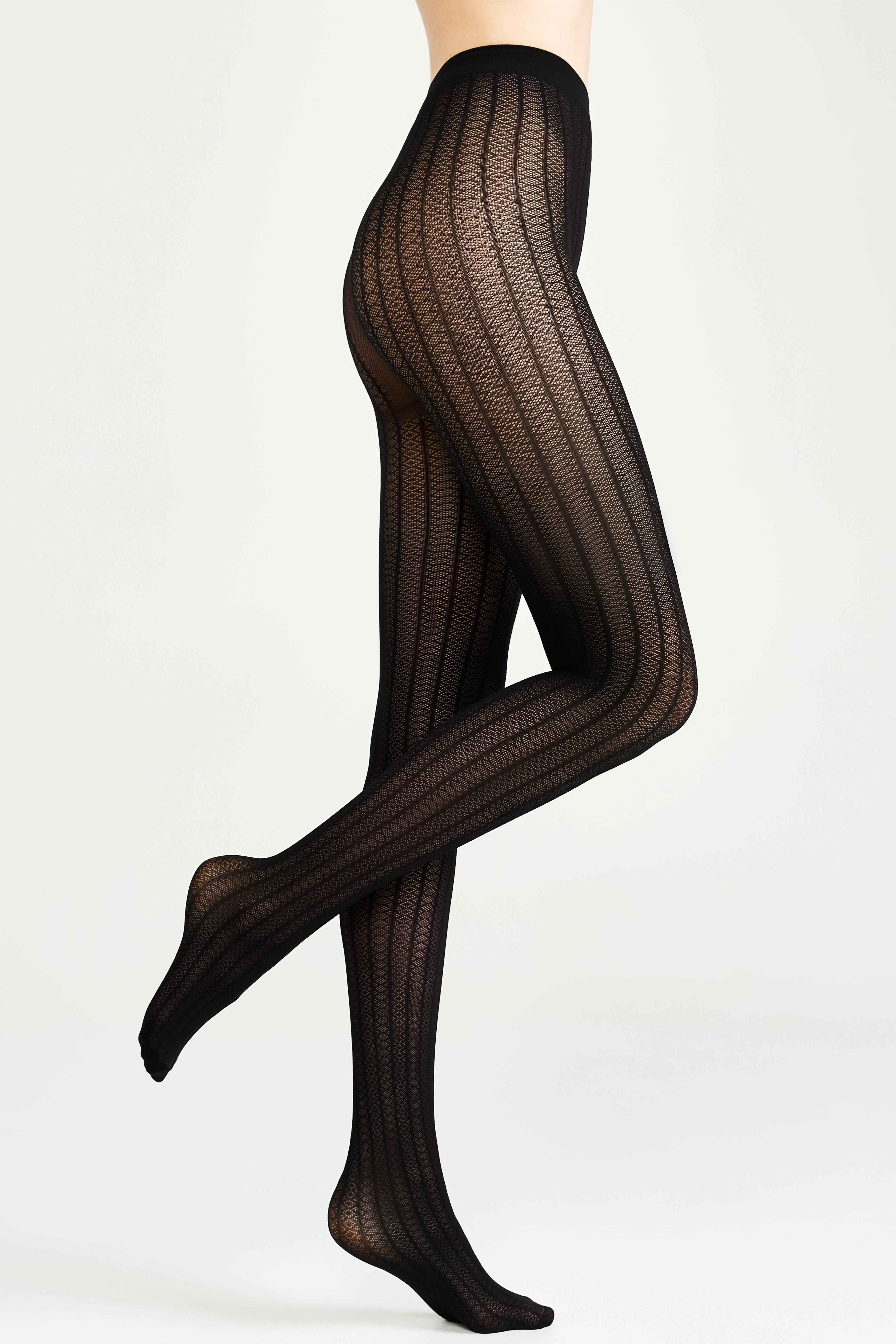 Fantasy Tights Conte Lacy Line - Lace Pattern and Stripes