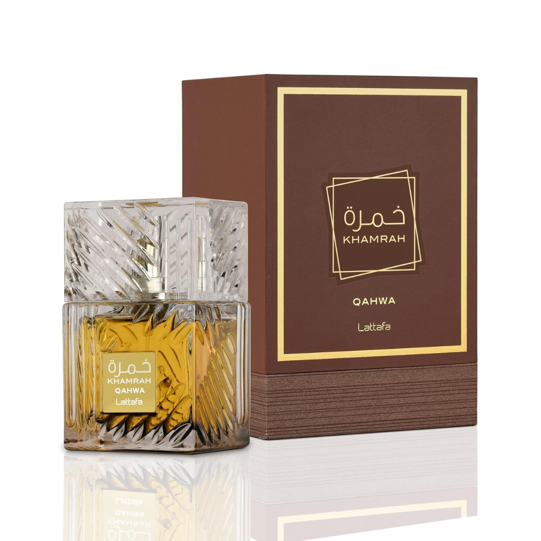 Lattafa Khamrah Qahwa Eau de Parfum Spray for Men (3.4 oz) by Farmacias Savia