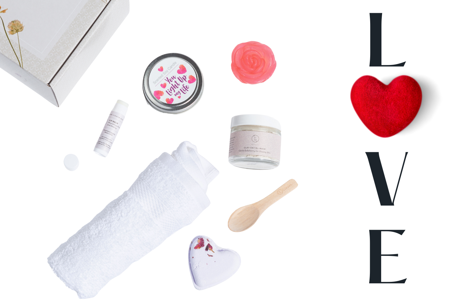 Cute LOVE Special Gift Box, Natural Skincare Gift Box, Mother&
