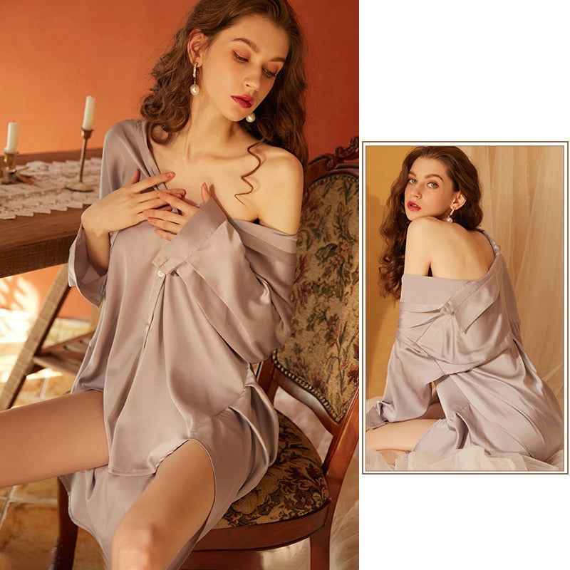 Slip Into Me Satin Sleep Shirt