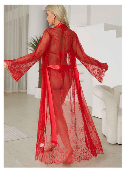 Enchanted Illusion Sheer Lace Robe