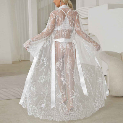 Enchanted Illusion Sheer Lace Robe
