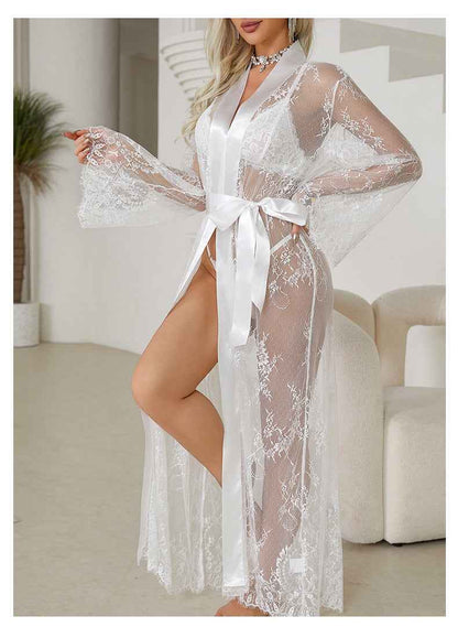 Enchanted Illusion Sheer Lace Robe