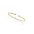 10K Yellow Gold plated Sterling Silver Lab Grown Diamond Accent Bezel Cuff Bangle Bracelet  DestGlow