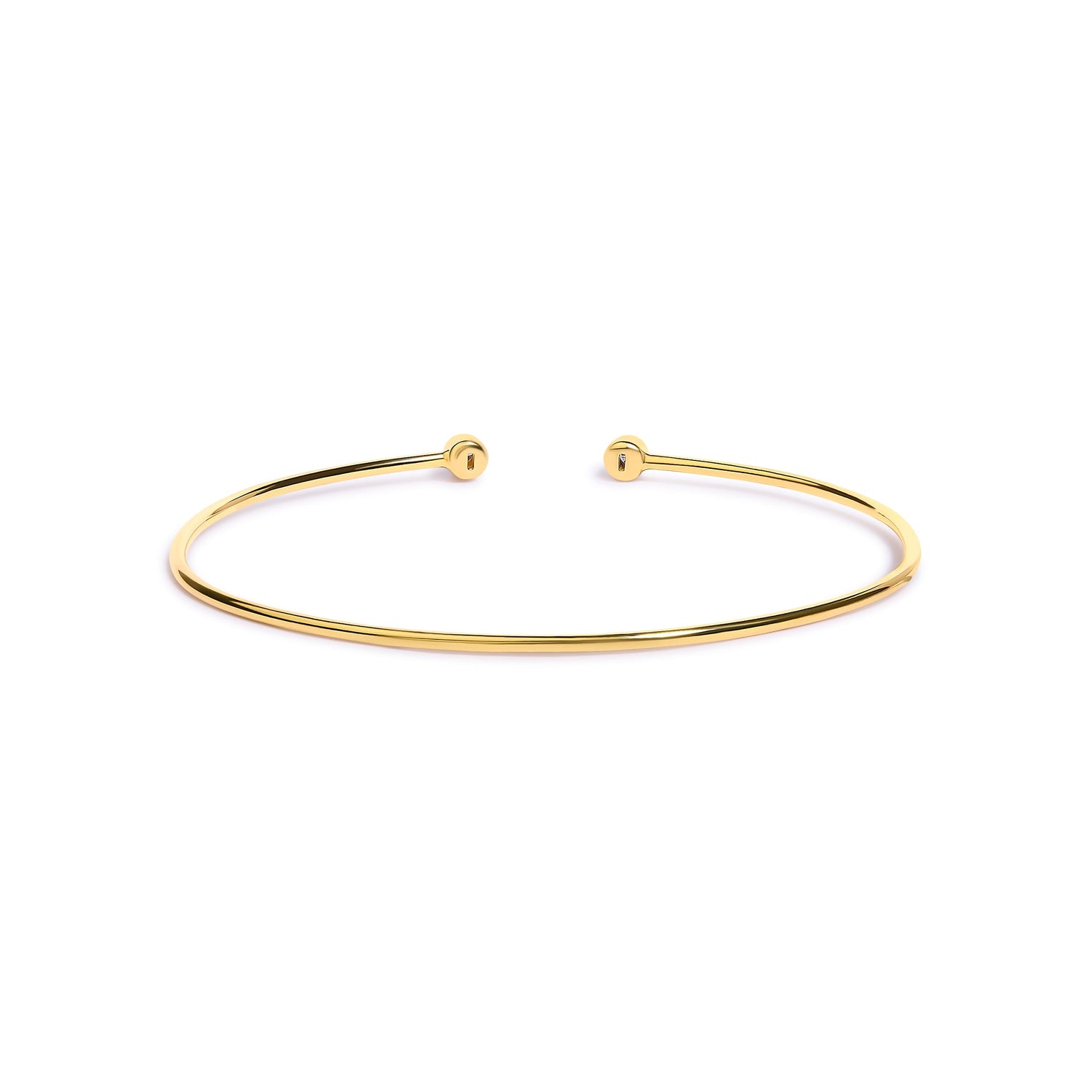 10K Yellow Gold plated Sterling Silver Lab Grown Diamond Accent Bezel Cuff Bangle Bracelet  DestGlow
