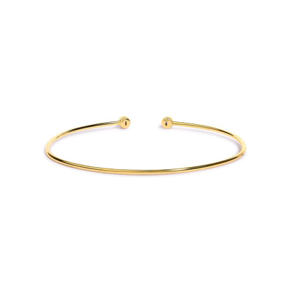 10K Yellow Gold plated Sterling Silver Lab Grown Diamond Accent Bezel Cuff Bangle Bracelet  DestGlow
