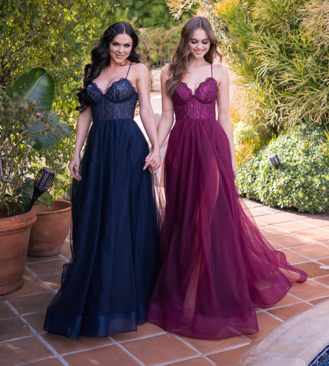 Dani Gown - Mulberry - Lace &amp; Tulle A-line Dress