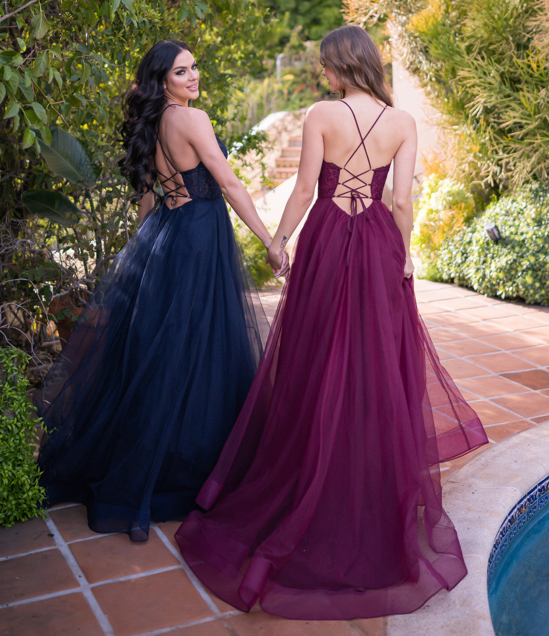 Dani Gown - Mulberry - Lace &amp; Tulle A-line Dress