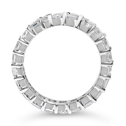 14K White Gold 2 1/3 Cttw Asscher Cut Lab Grown Diamond Eternity Band Ring (E-F Color, VS1-VS2 Clarity) - Ring Size 5.5 by Bids.com