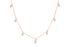 14K Rose Gold 1 3/8 Cttw Oval Lab Grown Diamond Dangle Station Necklace - 17" Inches by Bids.com