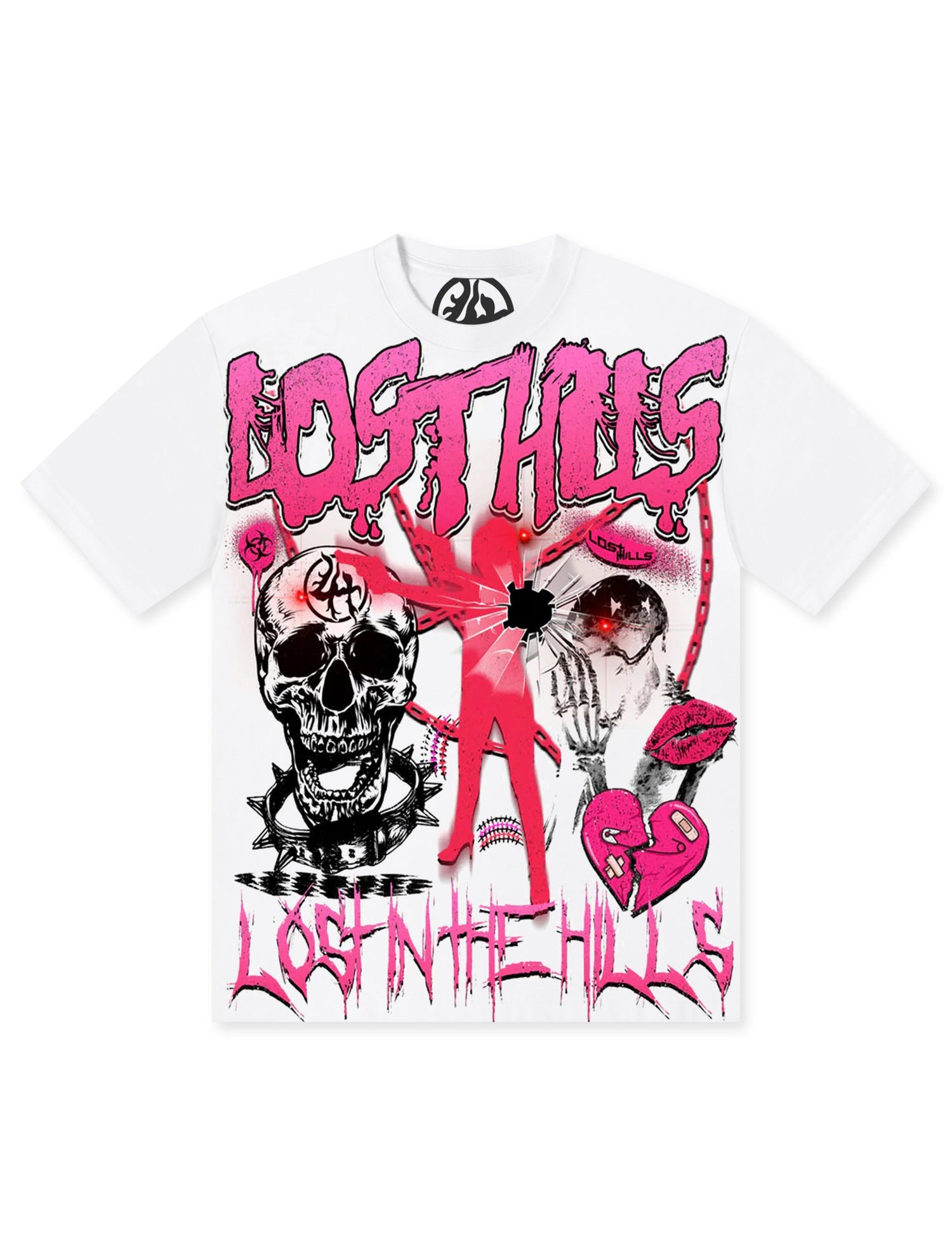 Losthills Broken Heart Tee - White by Denim Exchange