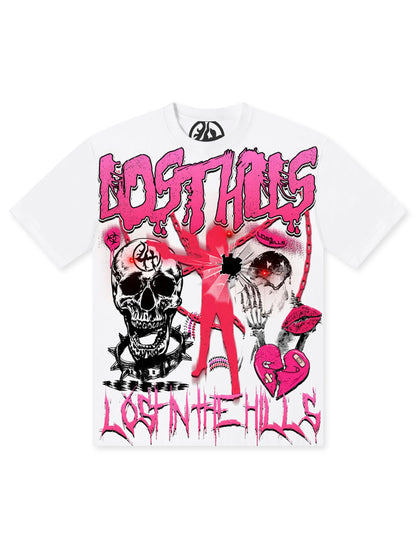 Losthills Broken Heart Tee - White by Denim Exchange