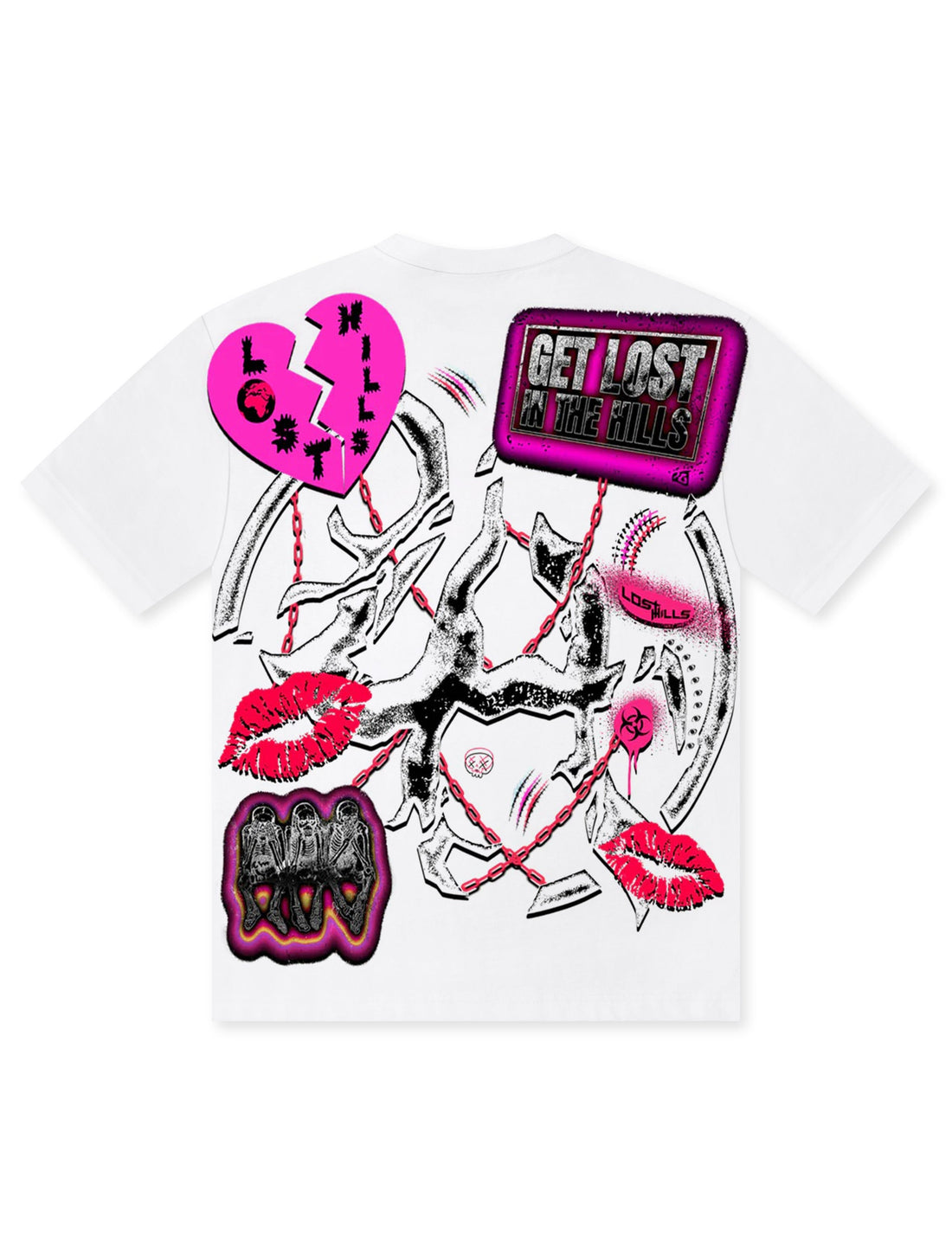 Losthills Broken Heart Tee - White by Denim Exchange
