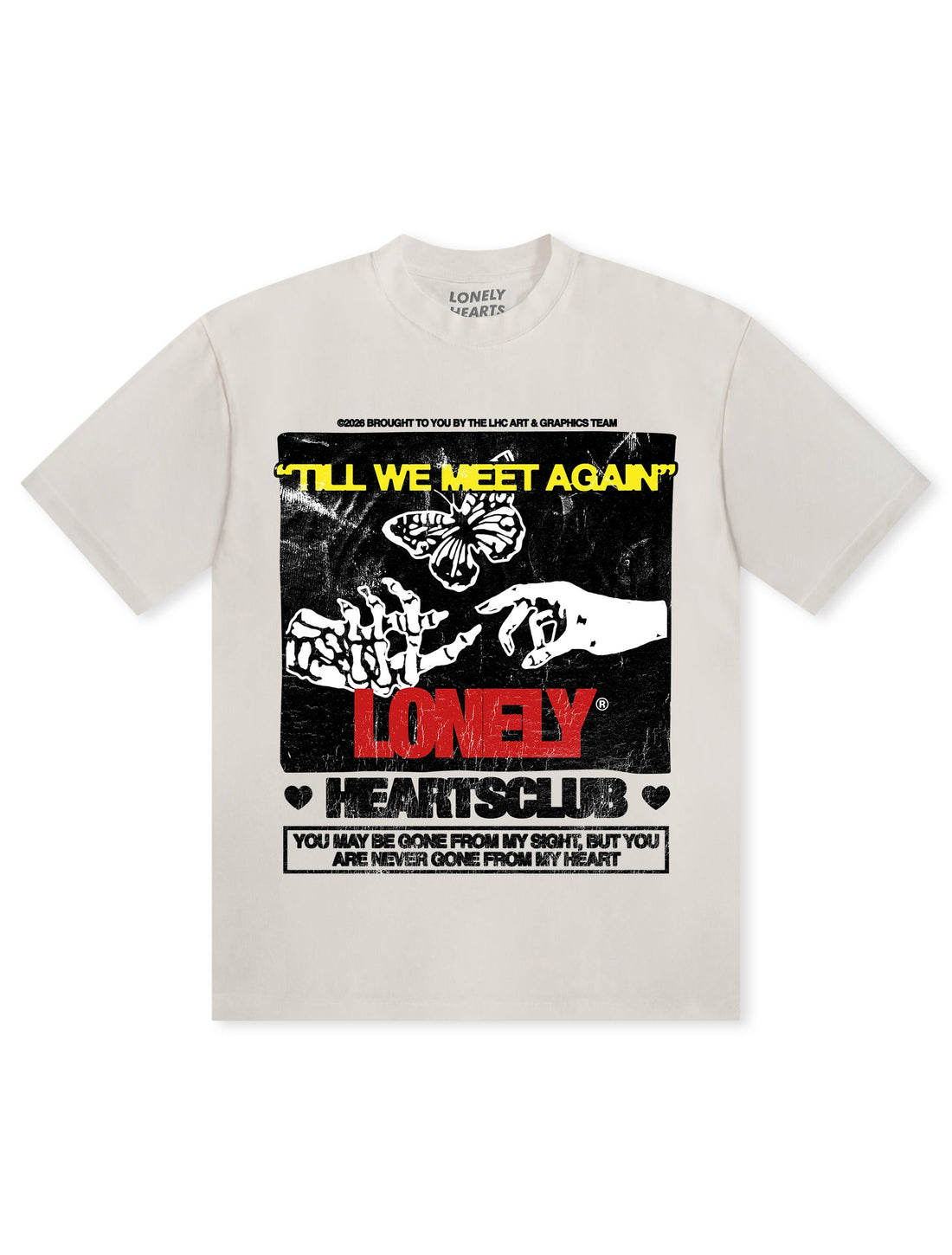 Lonely Hearts Club Till We Met Again Premium T-Shirt - Cream by Denim Exchange