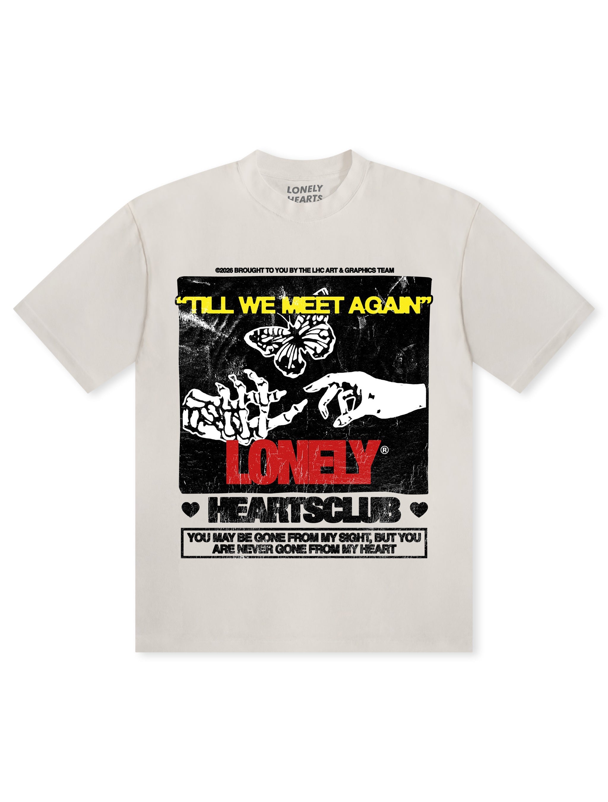 Lonely Hearts Club Till We Met Again Premium T-Shirt - Cream by Denim Exchange
