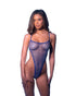 Midnight Mesh High-Cut Bodysuit by Rave Fix