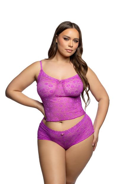 Midnight Muse Lace Cami &amp; Short Set by Rave Fix