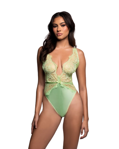 Eden Lace Plunge Bodysuit by Rave Fix
