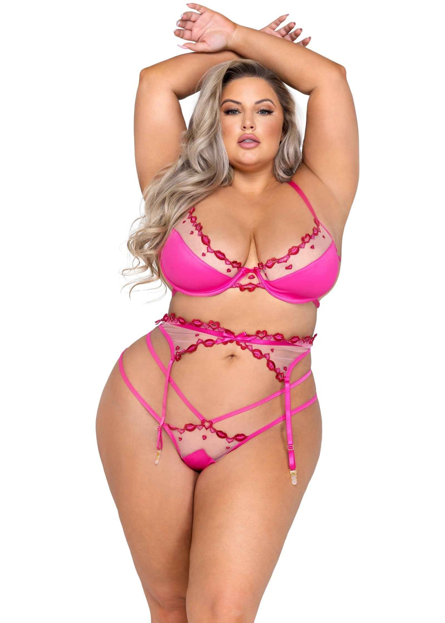 Kiss &amp; Tell 3-Piece Garter Set