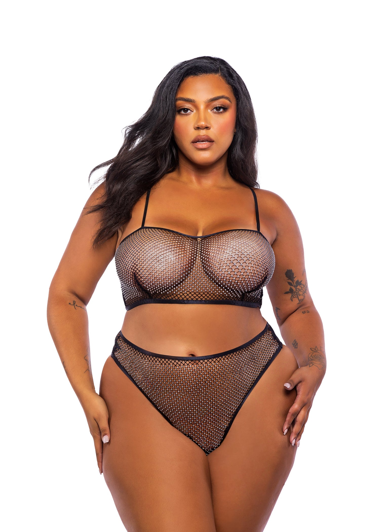 Think Pink Rhinestone Tube 2-Piece Short Set 