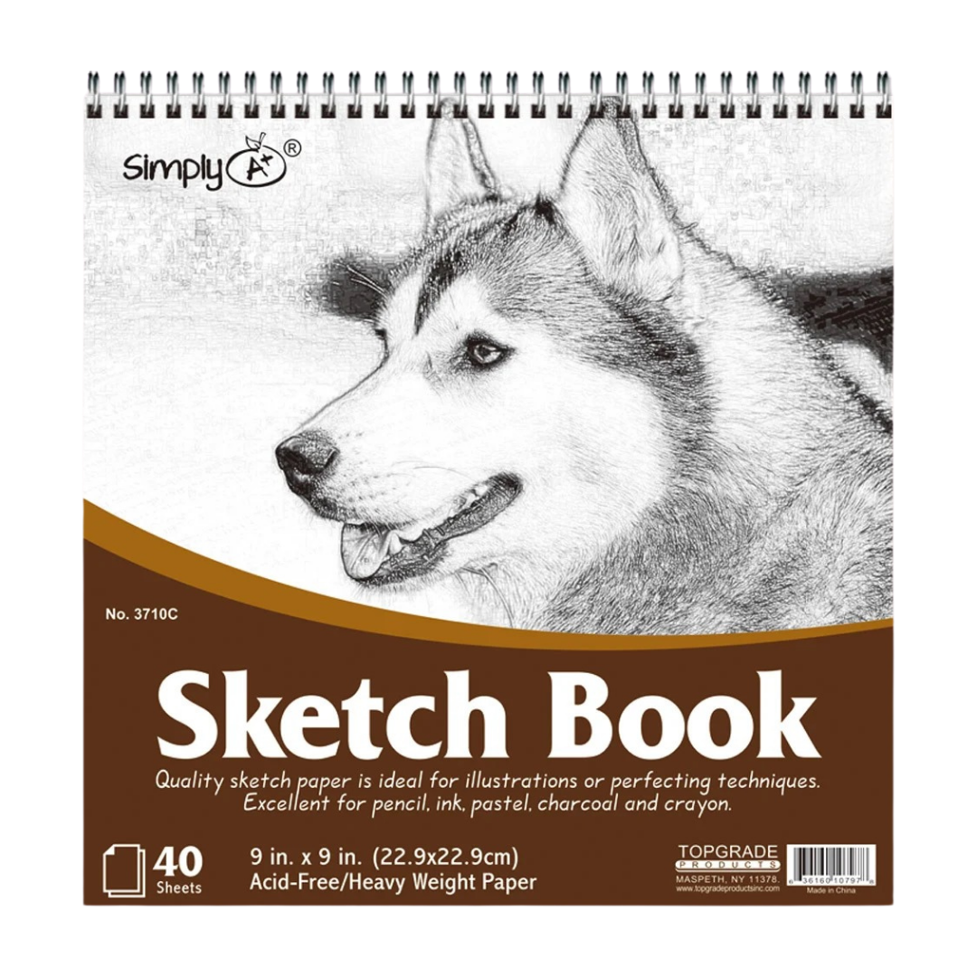 Simply Sketch Book (8″×10″, 40 hojas) by Farmacias Savia