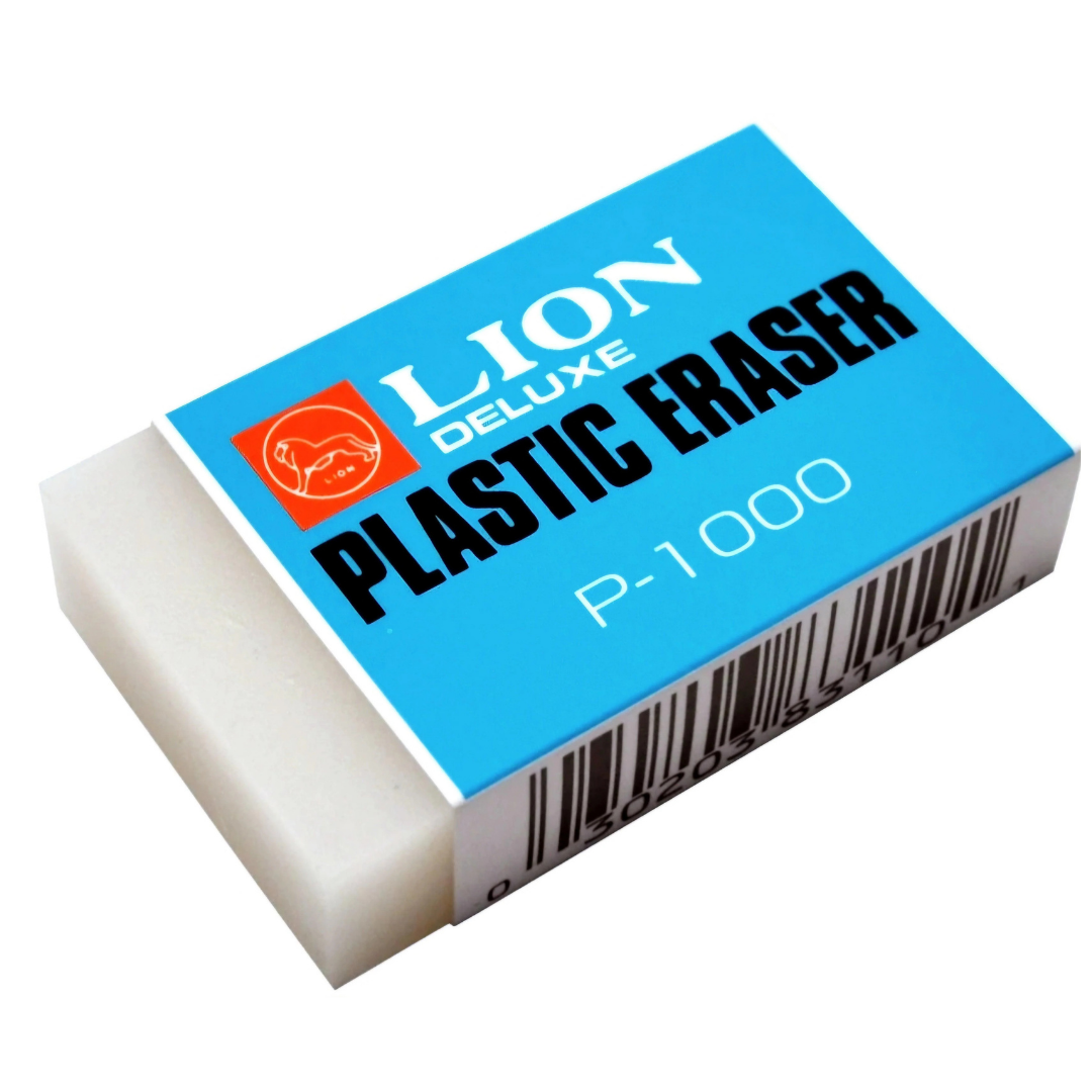 LION Goma de Borrar Plástica Deluxe P-1000 (Unidad)  DestGlow
