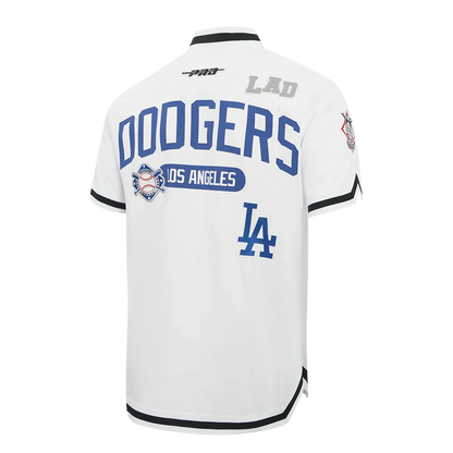 Pro Standard Los Angeles Dodgers Letterman Button Down - White by Denim Exchange