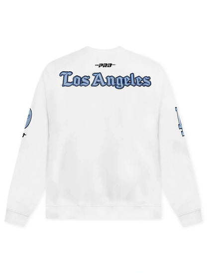 Pro Standard LA Dodgers Country Club Crewneck - White by Denim Exchange