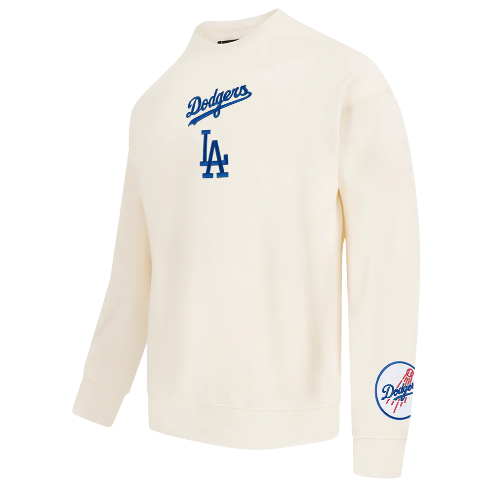 Pro Standard LA Dodgers Wingspan Drop Shoulder Crewneck - Eggshell by Denim Exchange