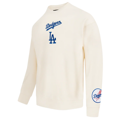 Pro Standard LA Dodgers Wingspan Drop Shoulder Crewneck - Eggshell by Denim Exchange