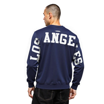Pro Standard LA Dodgers Wingspan Drop Shoulder Crewneck - Midnight Navy by Denim Exchange
