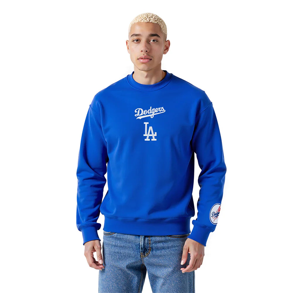 Pro Standard LA Dodgers Wingspan Drop Shoulder Crewneck - Royal Blue by Denim Exchange