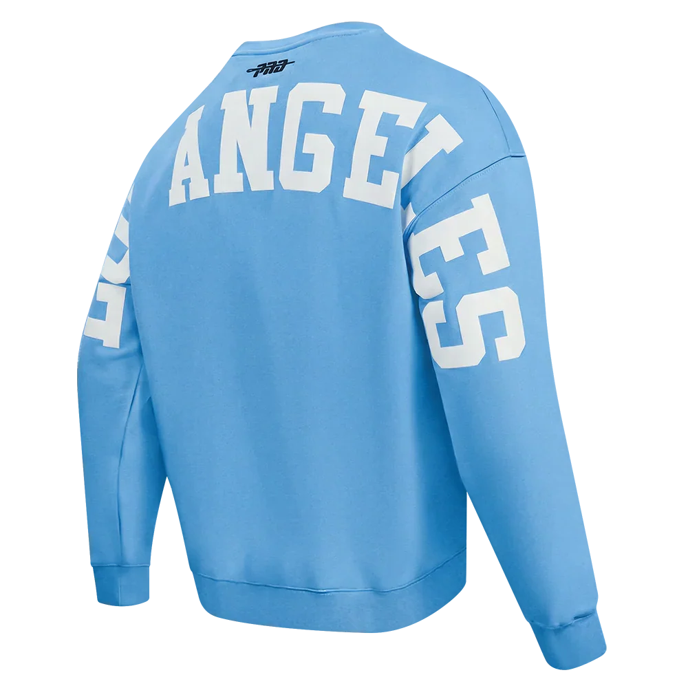 Pro Standard LA Dodgers Wingspan Drop Shoulder Crewneck - University Blue by Denim Exchange