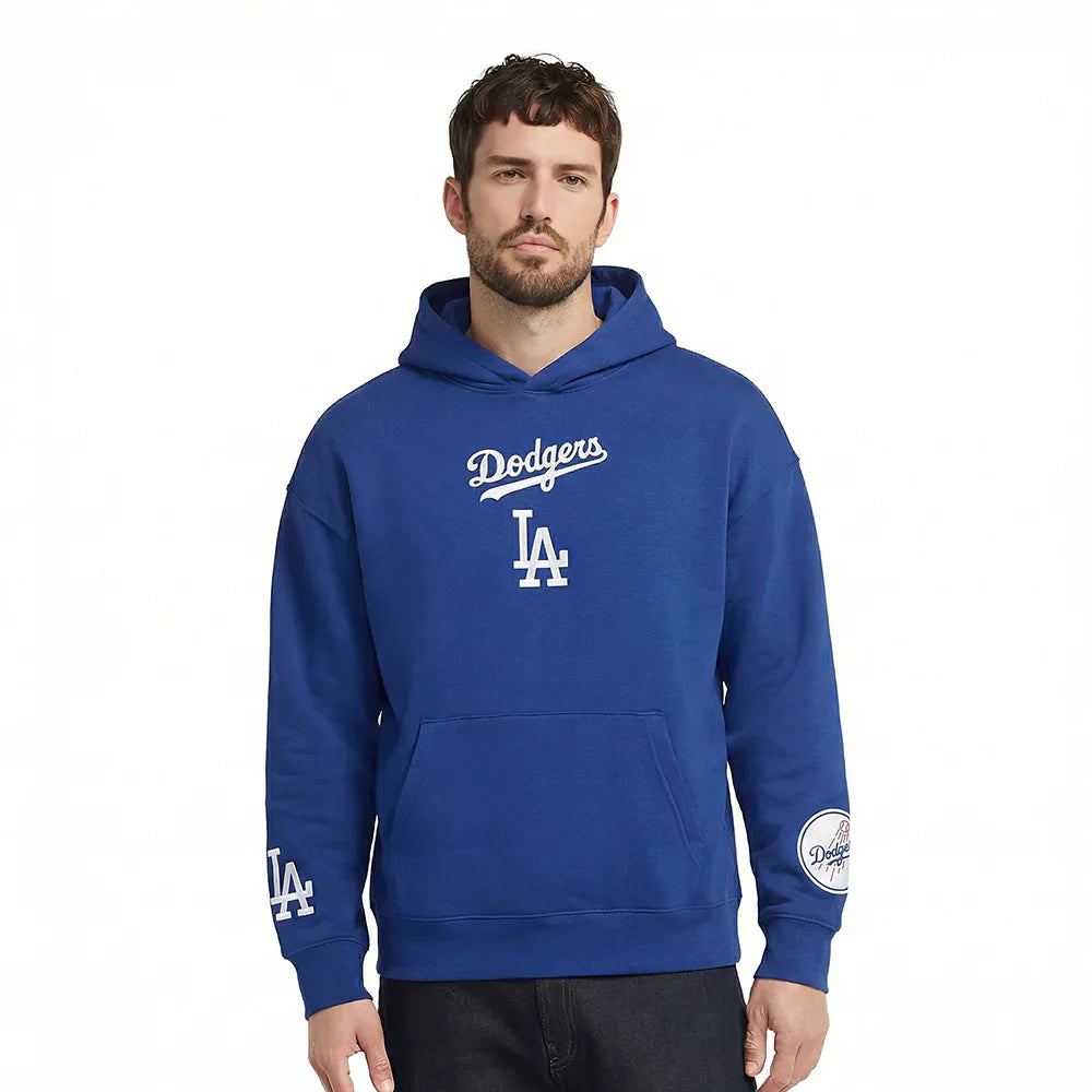 Pro Standard La Dodgers Wingspan Drop Shoulder Hoodie - Dark Blue by Denim Exchange