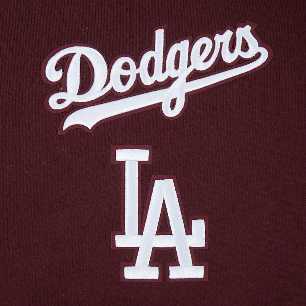 Pro Standard La Dodgers Wingspan Drop Shoulder Hoodie - Wine by Denim Exchange